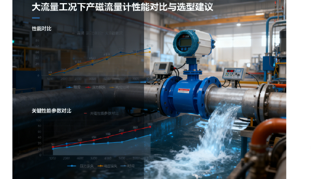 大流量工況下，電磁流量計性能對比與選型建議