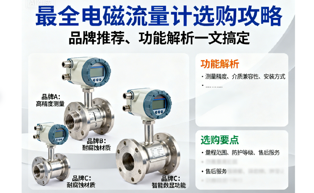 最全電磁流量計選購攻略：品牌推薦、功能解析一文搞定