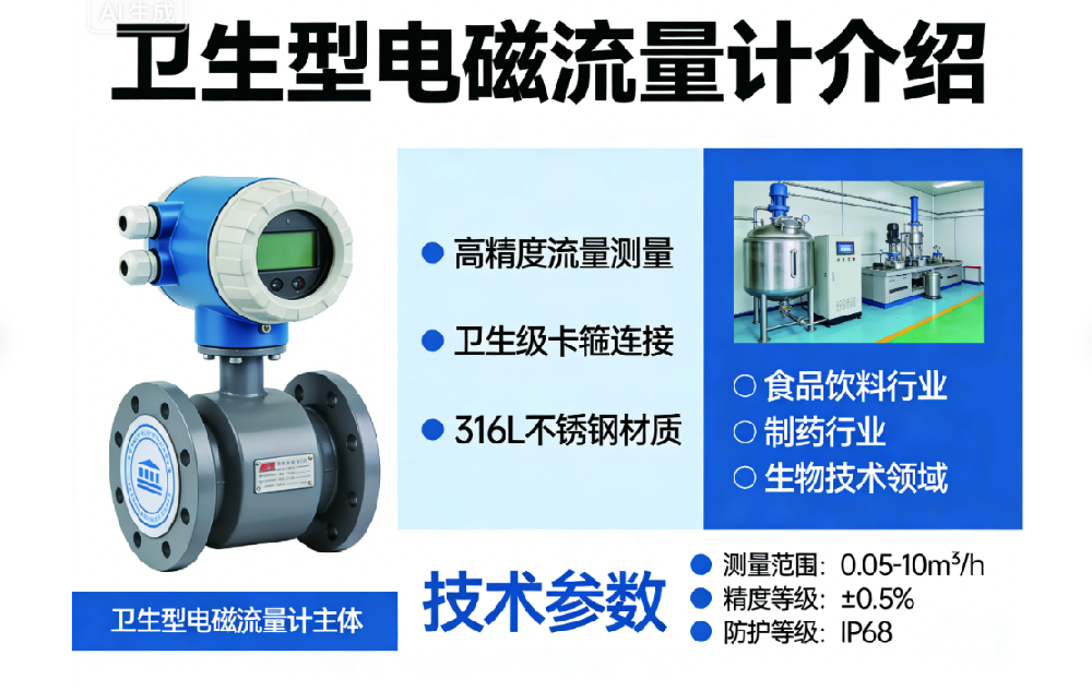 衛(wèi)生型電磁流量計(jì)介紹