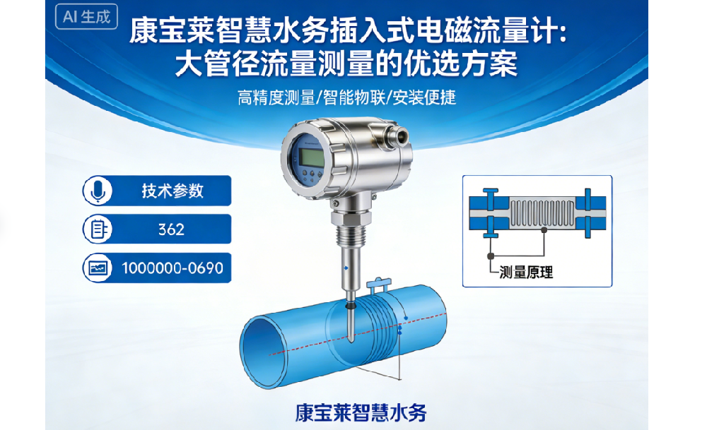 康寶萊智慧水務插入式電磁流量計：大管徑流量測量的優(yōu)選方案
